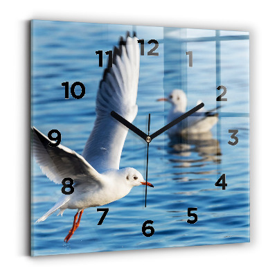 Négyzetes üvegóra 30x30 Sirályok Gdyniában