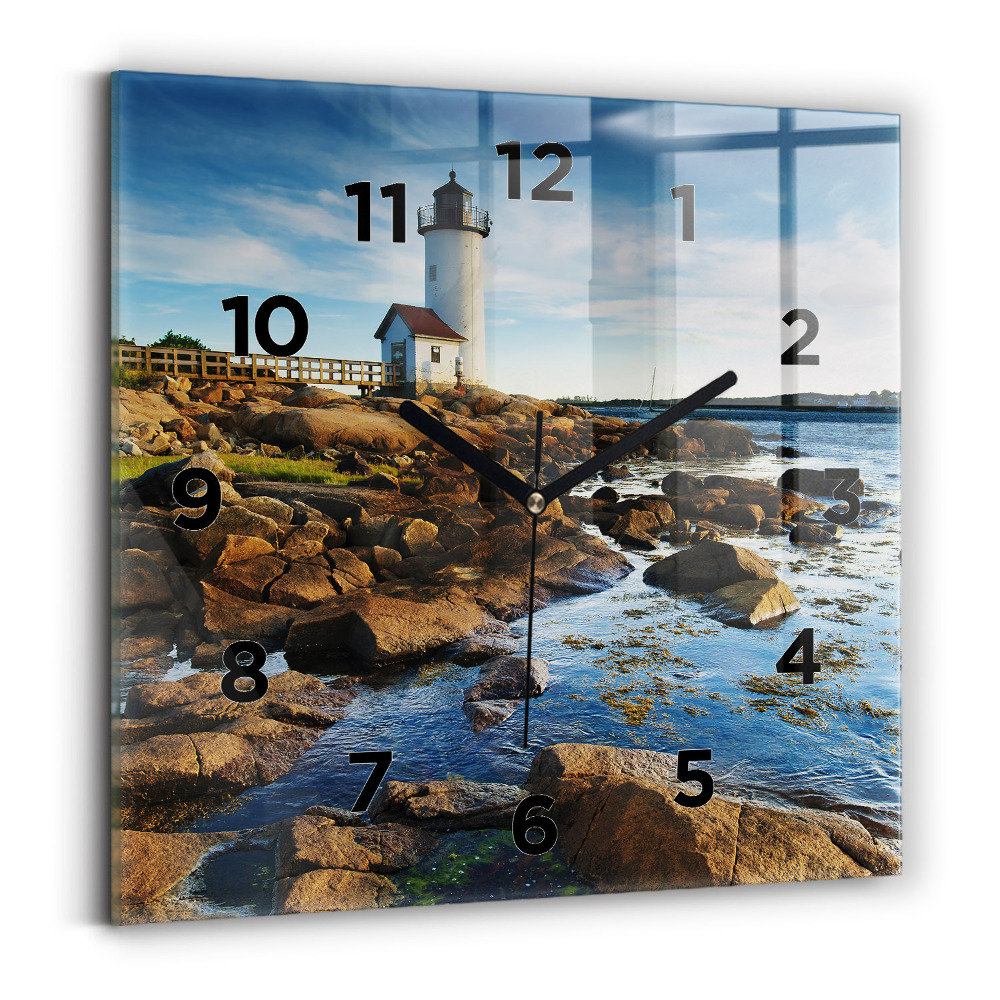 Négyzet alakú üvegóra 30x30 Annisquam világítótorony