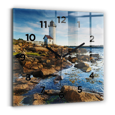 Négyzet alakú üvegóra 30x30 Annisquam világítótorony