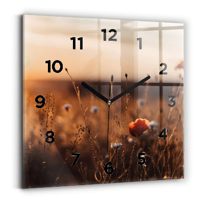 Négyzet alakú üvegóra 30x30 Napkelte mező