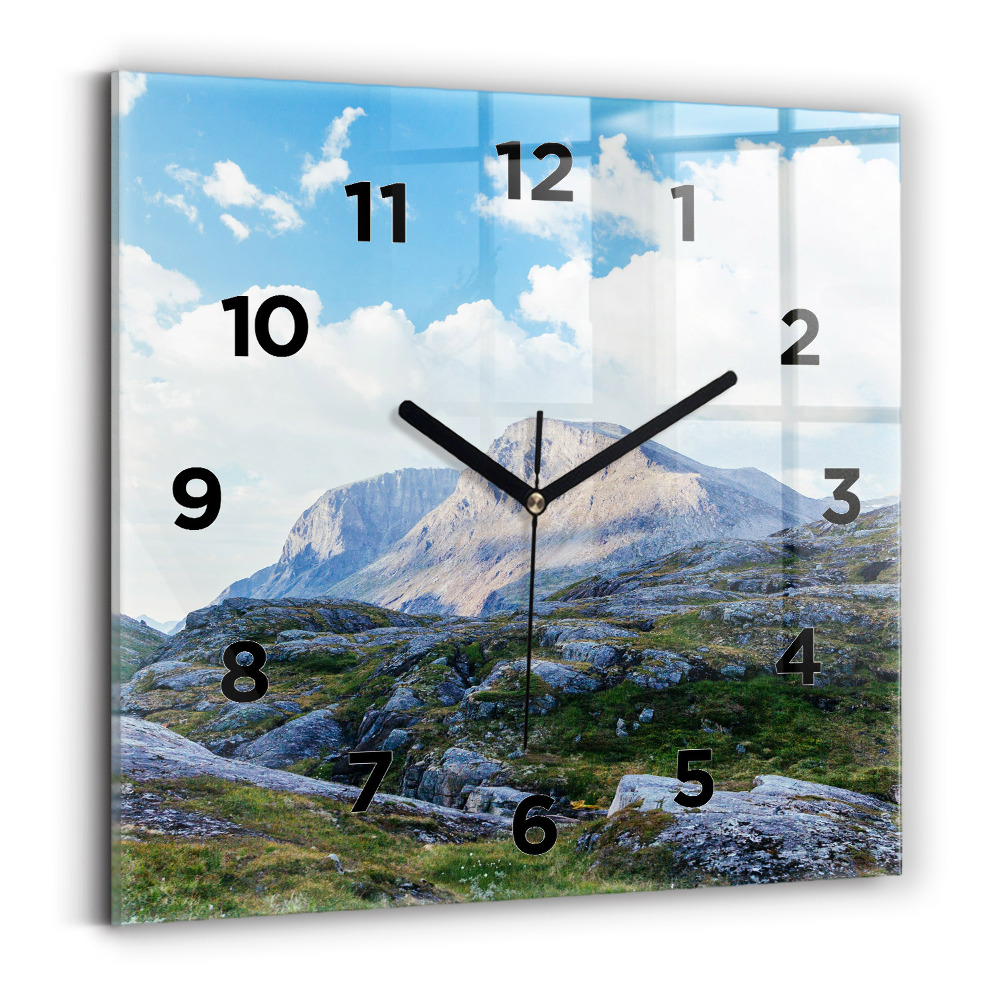 Szögletes üvegóra 30x30 Sziklás táj