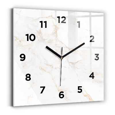 Négyzetes üvegóra 30x30 Elegáns márvány