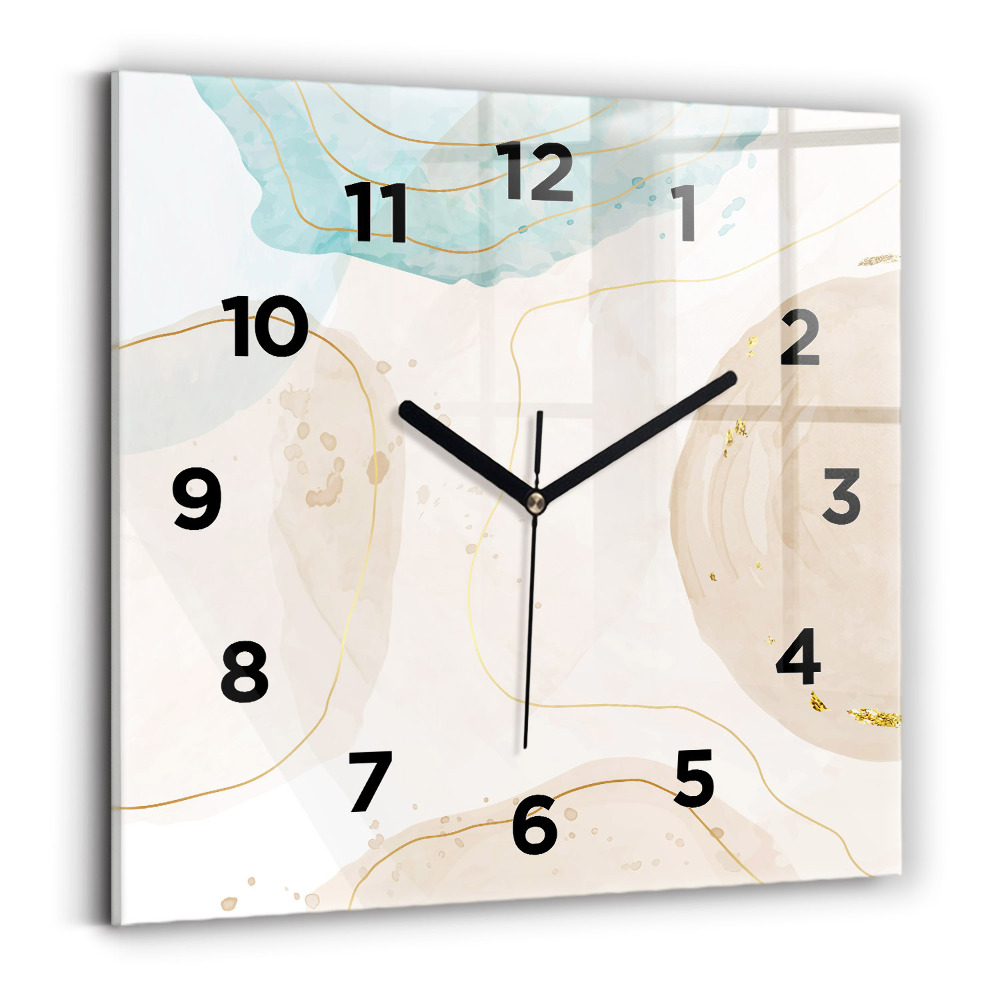 Szögletes üvegóra 30x30 Akvarell foltok