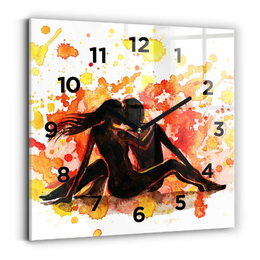 Négyzet alakú üvegóra 30x30 Szerelem és egy szerelmes pár