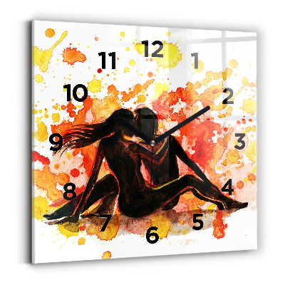 Négyzet alakú üvegóra 30x30 Szerelem és egy szerelmes pár