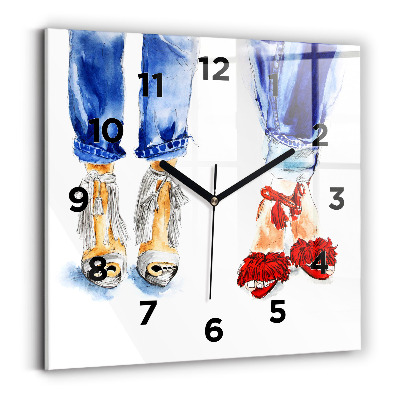 Szögletes fali üvegóra 30x30 Női magassarkú