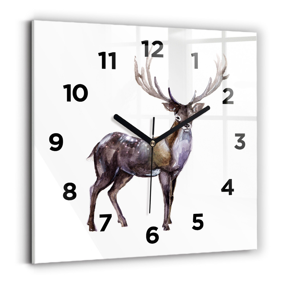 Szögletes üvegóra 30x30 A szarvas az erdő királya