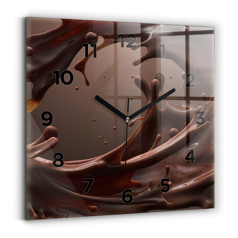 Szögletes fali üvegóra 30x30 Kakaóhullámok
