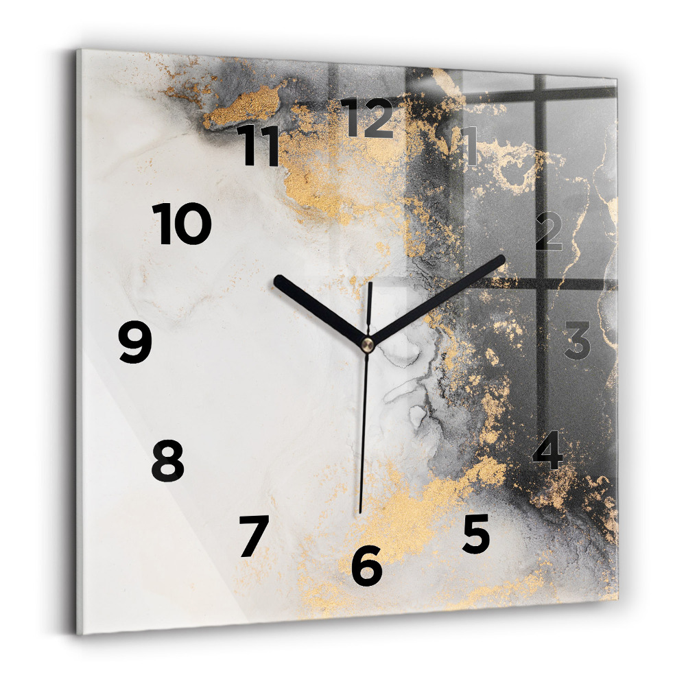 Szögletes fali üvegóra 30x30 Művészi márvány