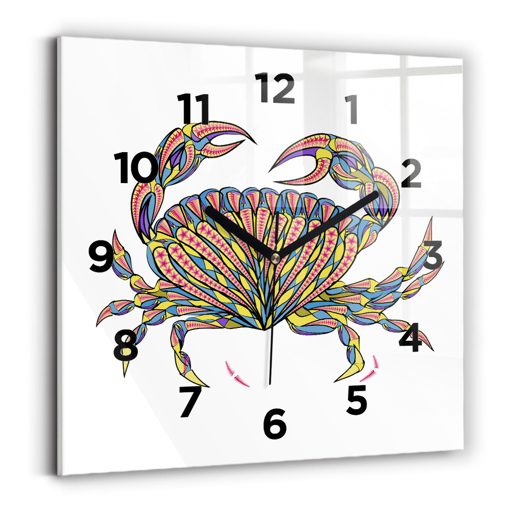 Négyzet alakú üvegóra 30x30 Etnikai rák