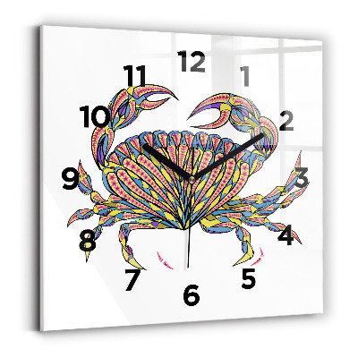 Négyzet alakú üvegóra 30x30 Etnikai rák