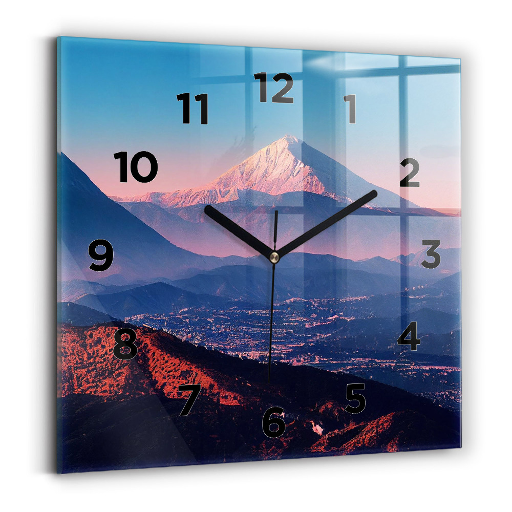 Szögletes üvegóra 30x30 Hegyek, San Antonio, USA