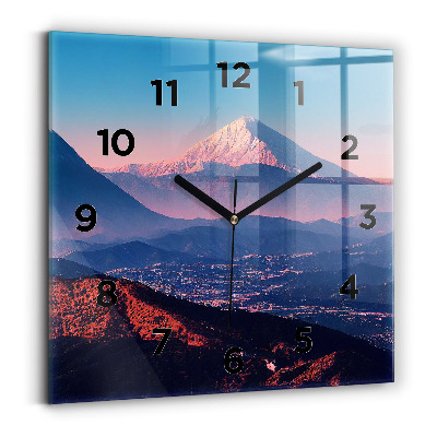 Szögletes üvegóra 30x30 Hegyek, San Antonio, USA