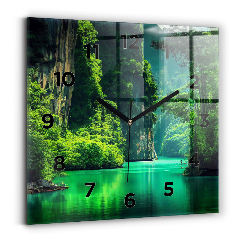 Négyzet alakú üvegóra 30x30 Thaiföld természeti táj