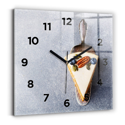 Négyzetes üvegóra 30x30 Egy szelet tortát