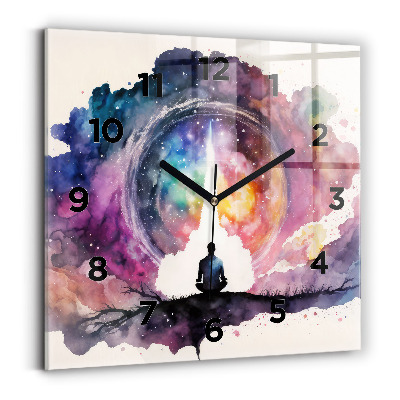 Szögletes fali üvegóra 30x30 Meditációs életmód