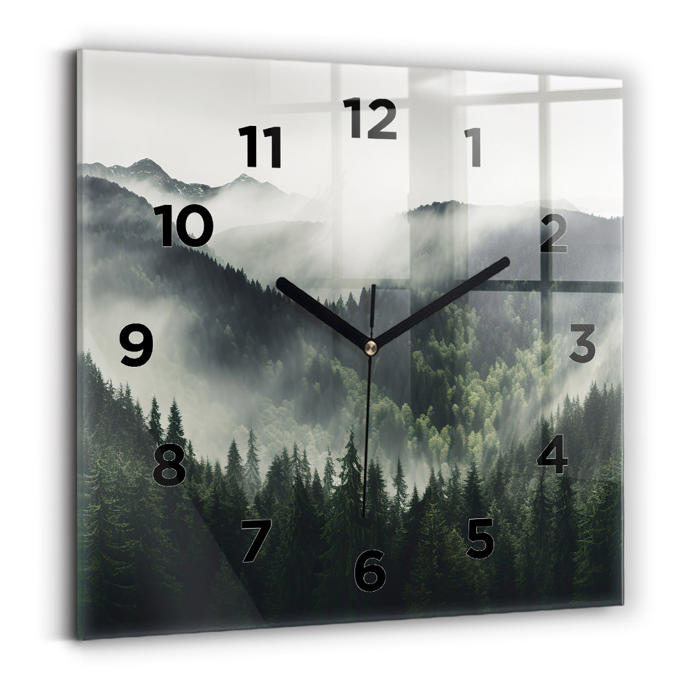 Szögletes fali üvegóra 30x30 Erdei táj