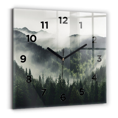 Szögletes fali üvegóra 30x30 Erdei táj
