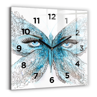 Négyzet alakú üvegóra 30x30 Pillangó alakú arc