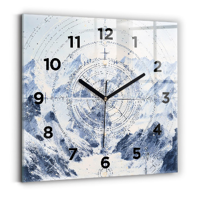 Négyzet alakú üvegóra 30x30 Kék rajzok