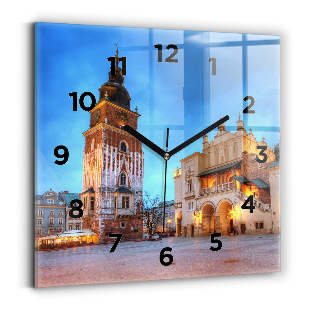 Négyzet alakú üvegóra 30x30 Krakkó fő piactere