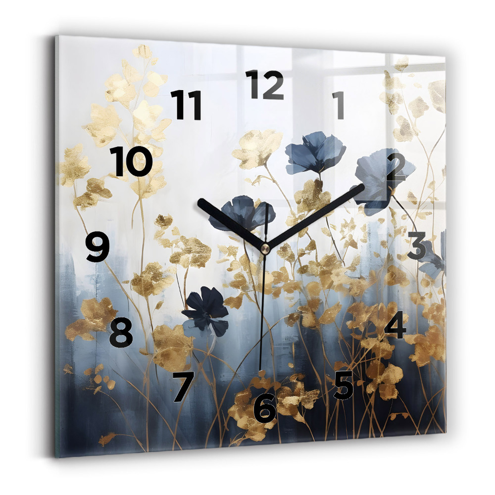 Négyzet alakú üvegóra 30x30 Absztrakt virágok