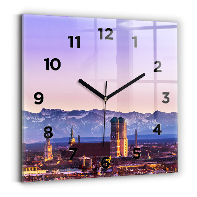 Szögletes üvegóra 30x30 Német Alpok München