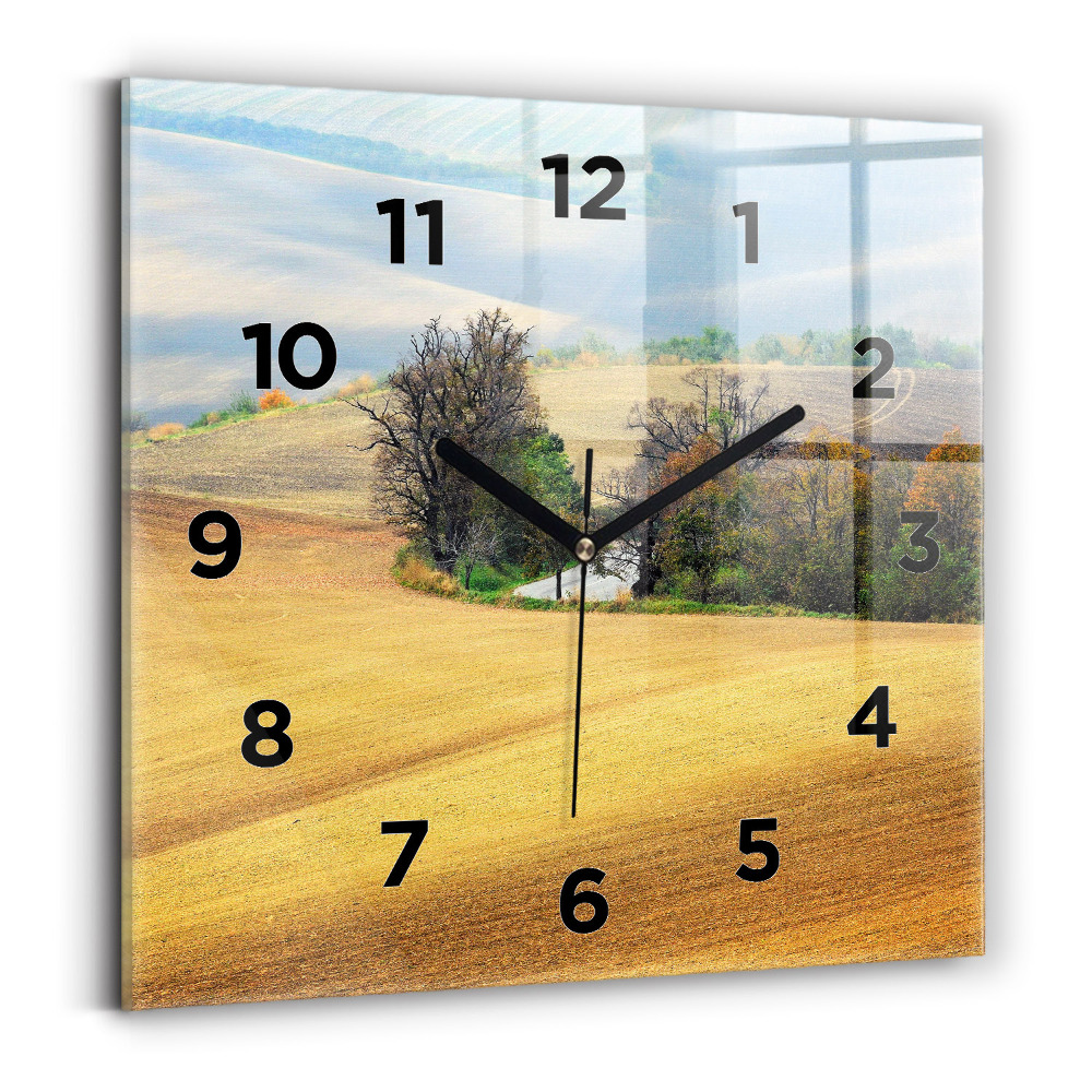 Négyzet alakú üvegóra 30x30 Morvaország vidéki táj