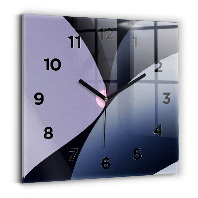 Négyzet alakú üvegóra 30x30 Nap absztrakció