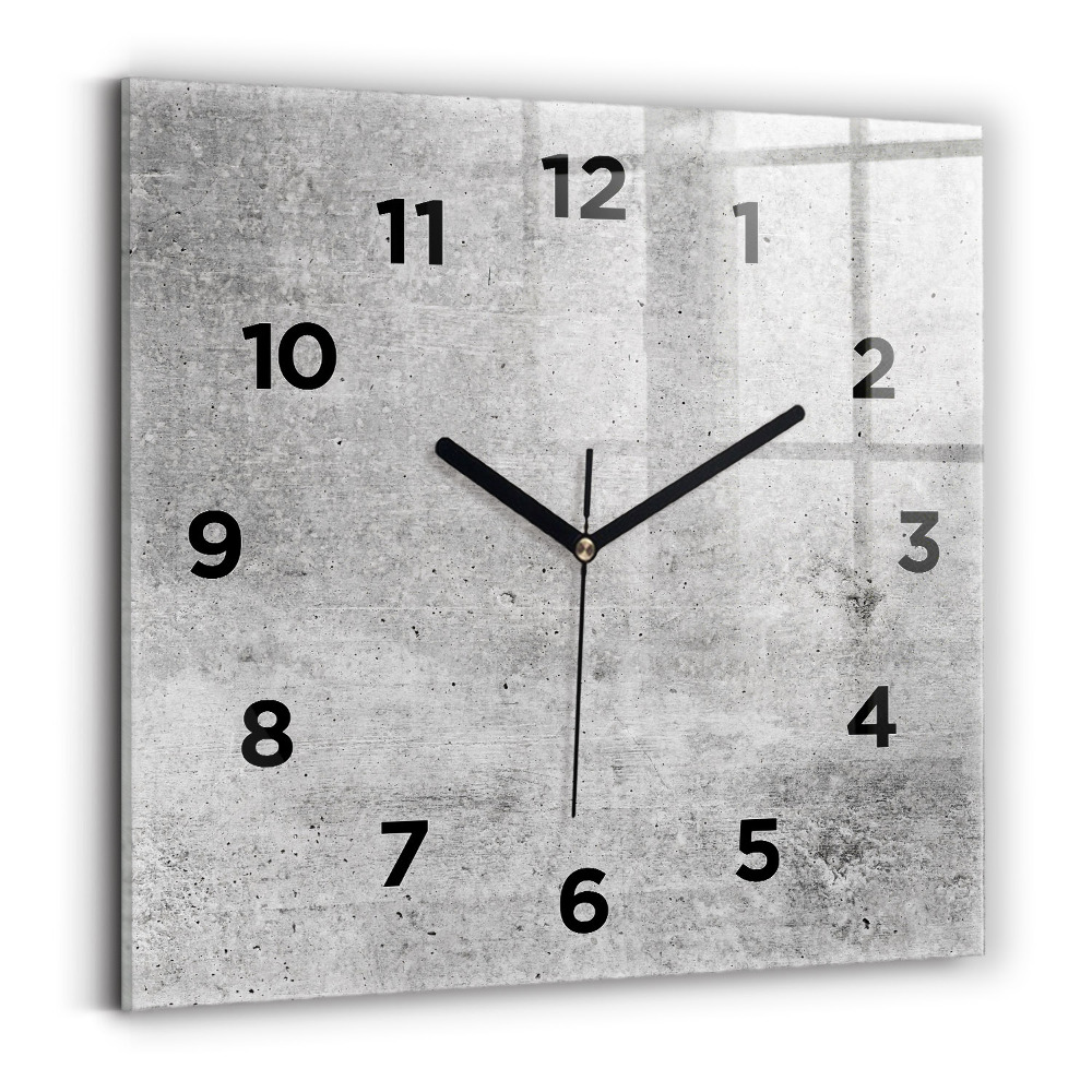 Szögletes üvegóra 30x30 Nyers fal