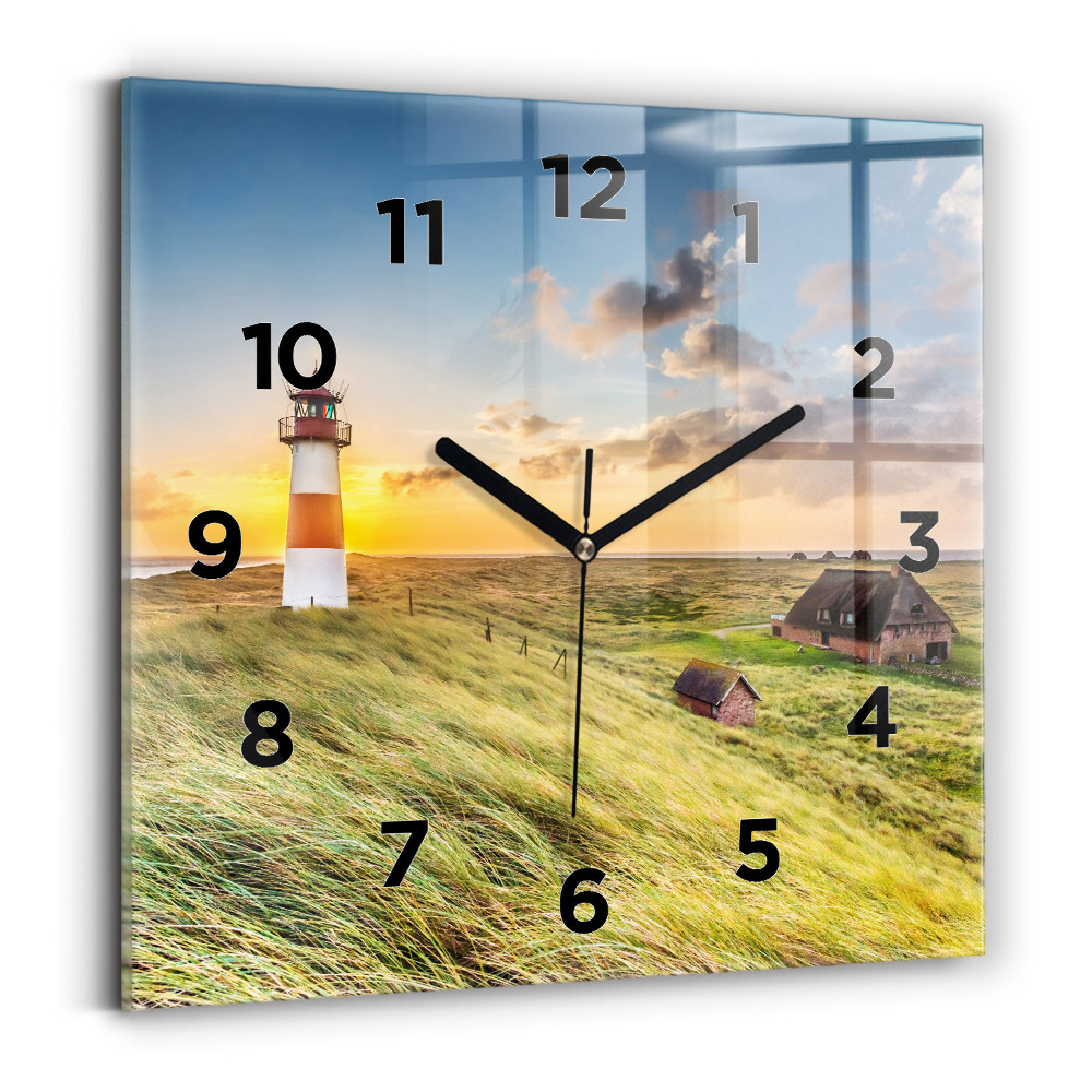 Szögletes üvegóra 30x30 Világítótorony