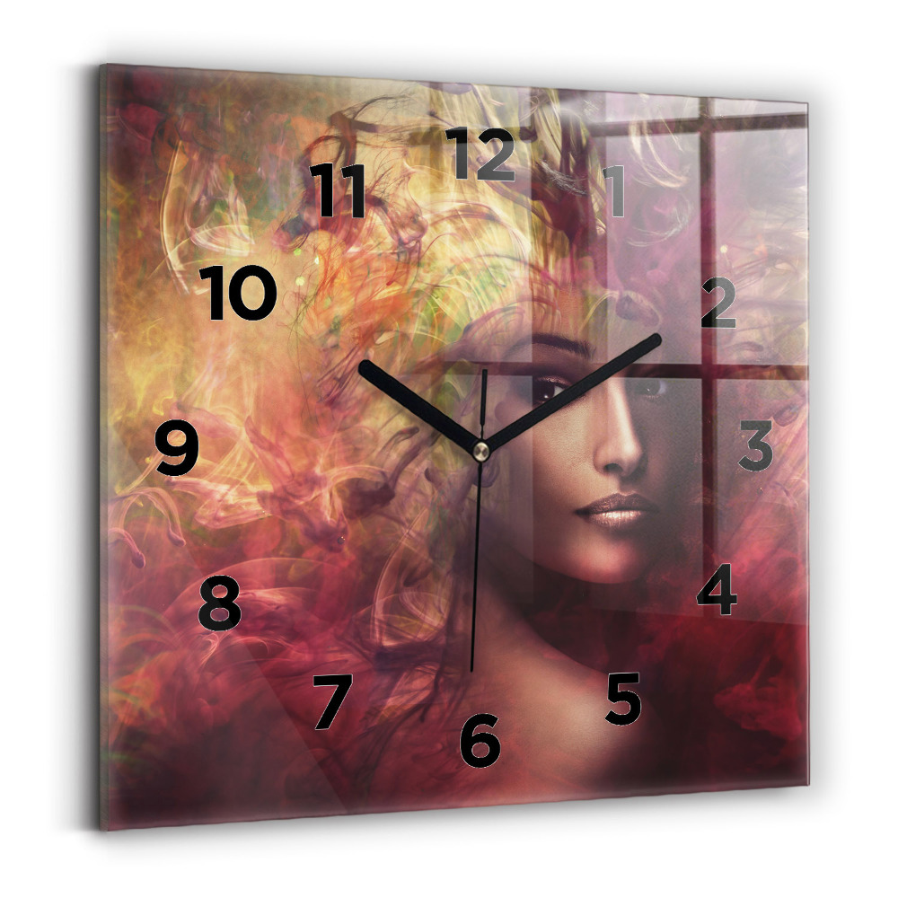 Négyzet alakú üvegóra 30x30 Egy nő portréja