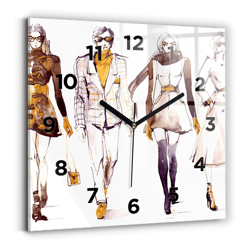 Szögletes fali üvegóra 30x30 Nő és férfi