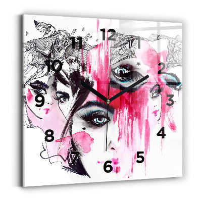 Négyzet alakú üvegóra 30x30 Az absztrakció sok arca