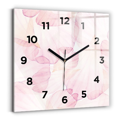 Szögletes üvegóra 30x30 Akvarell szirmok