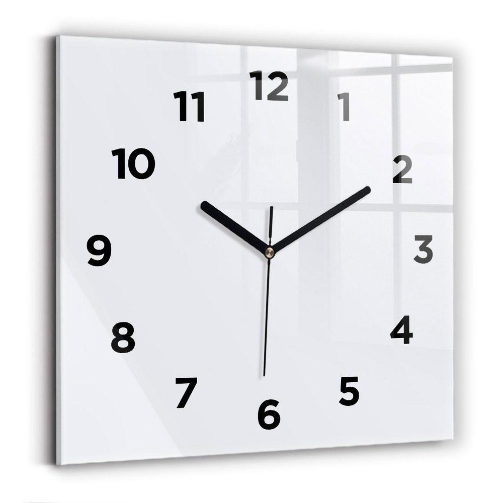 Négyzet alakú üvegóra 30x30 fehér