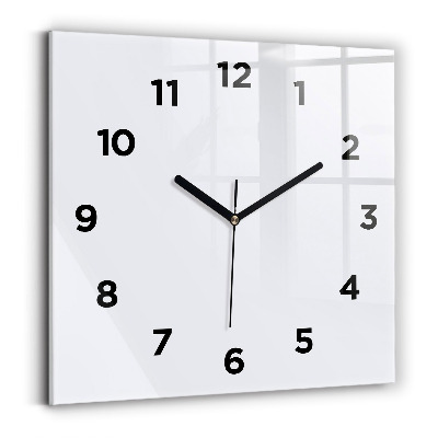 Négyzet alakú üvegóra 30x30 fehér