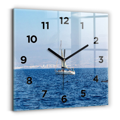 Szögletes üvegóra 30x30 Yacht Tenerifén