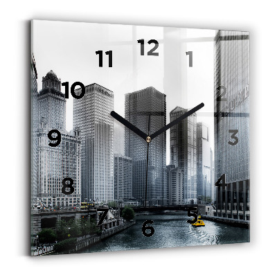 Négyzet alakú üvegóra 30x30 Városi panoráma