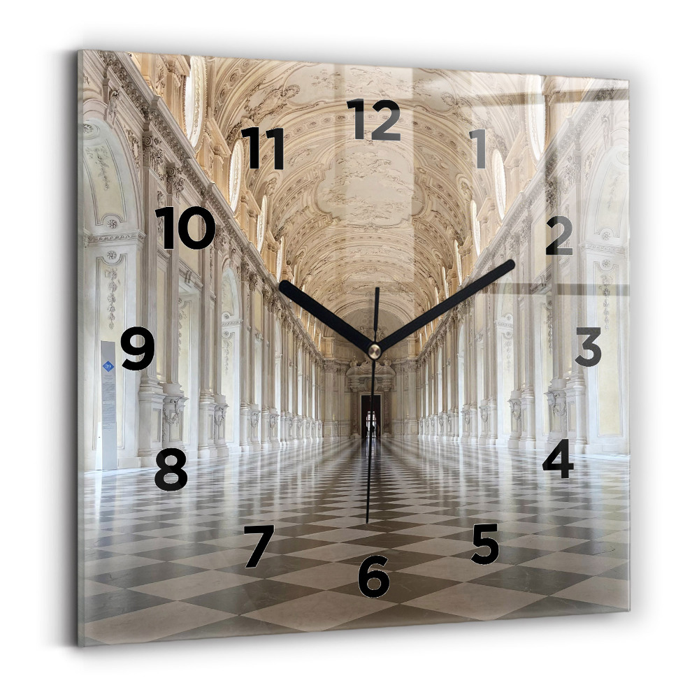 Négyzet alakú üvegóra 30x30 La Veneria Reale Múzeum