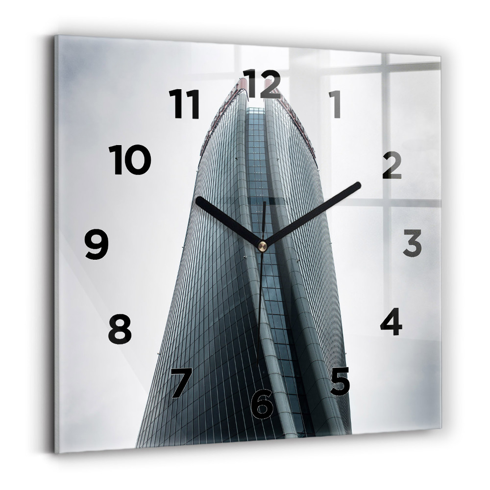 Szögletes fali üvegóra 30x30 Felhőkarcoló Milánóban