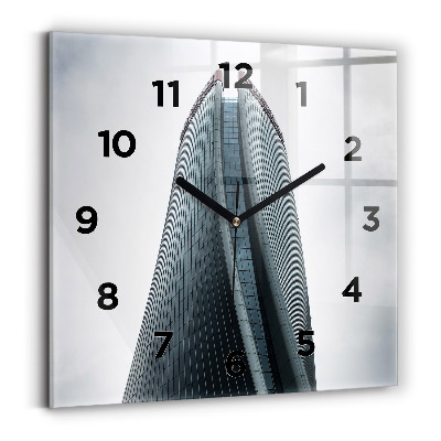 Szögletes fali üvegóra 30x30 Felhőkarcoló Milánóban