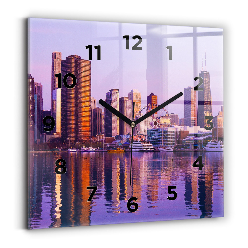 Négyzet alakú üvegóra 30x30 Kilátás az USA felhőkarcolóira