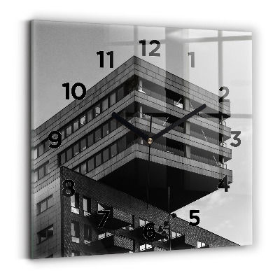 Négyzet alakú üvegóra 30x30 Építészet Amszterdamban
