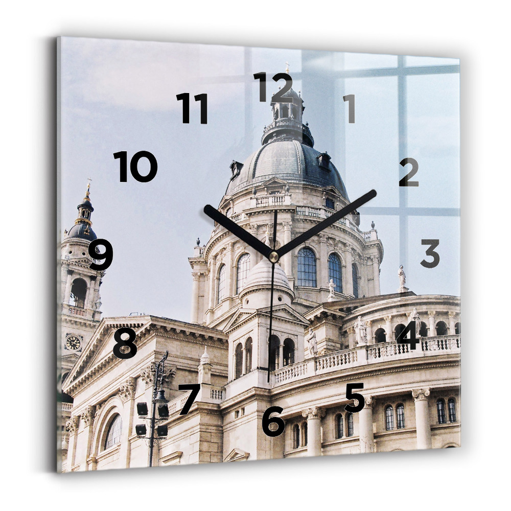 Négyzetes üvegóra 30x30 Szent Bazilika István