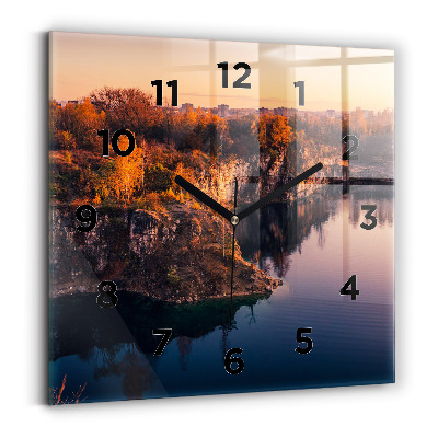 Négyzetes üvegóra 30x30 Krakkói Zakrzówek-tó