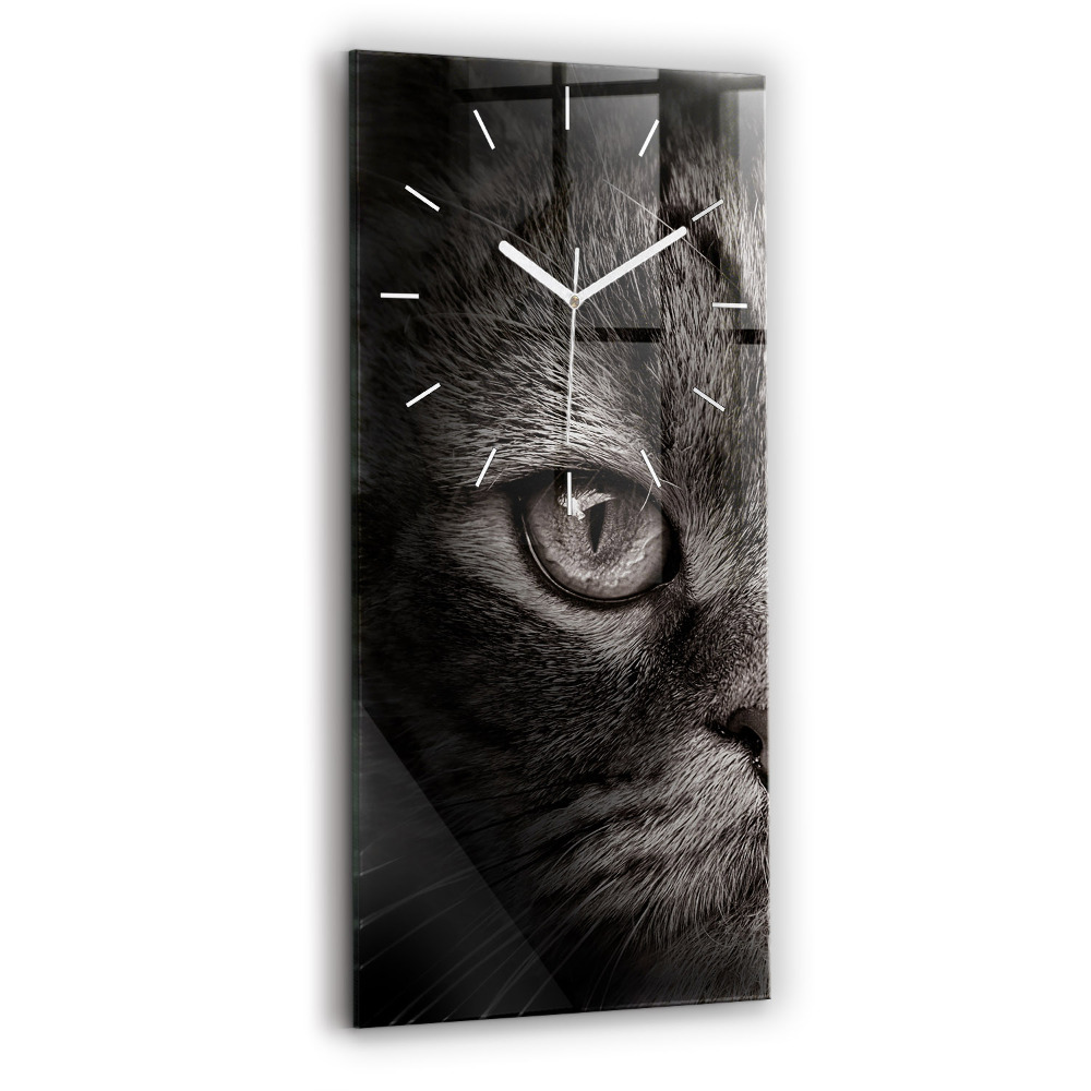 Négyszögletes üvegóra 30x60 Skót kutya és macska