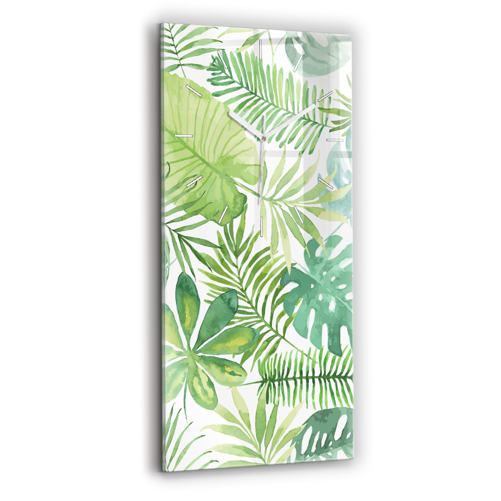 Téglalap alakú üvegóra 30x60 Zöld levelek