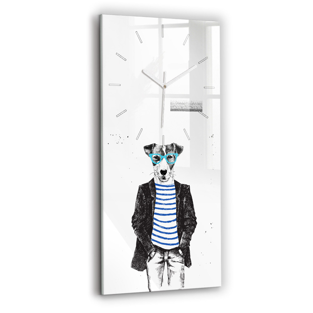 Négyszögletes üvegóra 30x60 Kutya az emberi testben