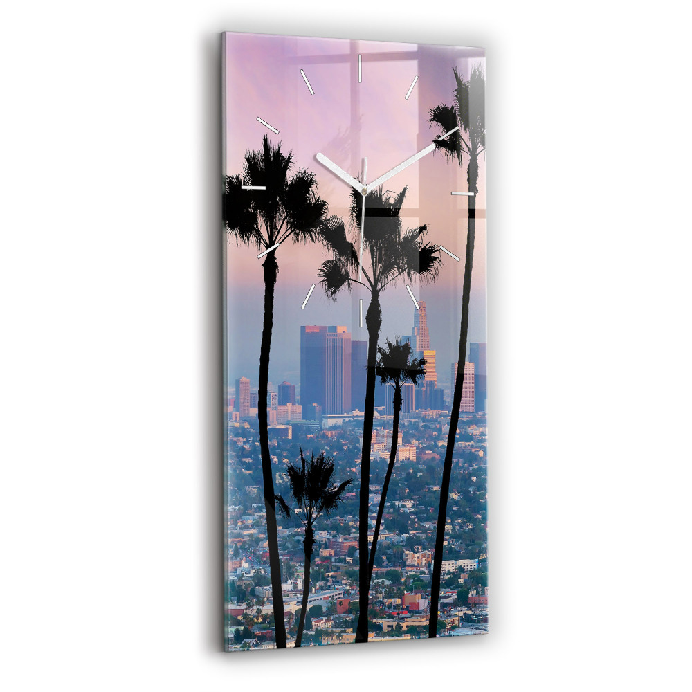 Négyszögletes fali üvegóra 30x60 Los Angeles-i naplemente